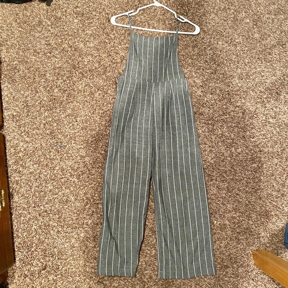 grey stripe jumpsuit - Picture 2 of 3